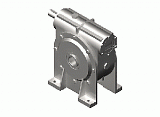 Single stage and double stage kinematic worm gearboxes